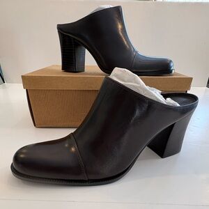 Unisa Wrangler Cordov Bugatt Brown Mules Chunky Heel Size 9 Y2K NWB Vintage